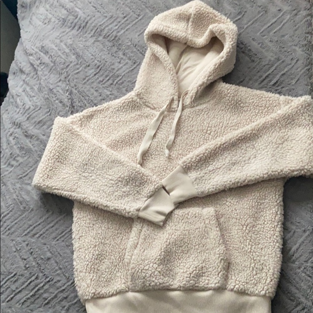 American Eagle Fuzzy Teddy Sherpa Hoodie